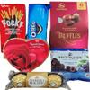 Valentines Day Gift Teddy Bear with Chocolates and Cookies Assortment, 10 Inches (white) view 3