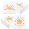 100 PCS Boho Sun Paper Napkins First Trip Around The Sun Birthday Party Napkin Boho Hippie Sunshine Disposable Luncheon Napkins for Baby Shower Birthday Party Supplies, 6.5 x 6.5 inch view 1