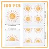100 PCS Boho Sun Paper Napkins First Trip Around The Sun Birthday Party Napkin Boho Hippie Sunshine Disposable Luncheon Napkins for Baby Shower Birthday Party Supplies, 6.5 x 6.5 inch view 2