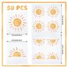 50 PCS Boho Sun Paper Napkins First Trip Around The Sun Birthday Party Napkins Boho Hippie Sunshine Disposable Luncheon Napkin for Baby Shower Birthday Party Supplies, 6.5 x 6.5 inch view 2
