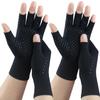 2 Pairs Arthritis Gloves, Compression Gloves for Women Men, Relieve Arthritis, Rheumatoid, Osteoarthritis, Carpal Tunnel Pain, Anti-Slip Fingerless Gloves for Hand Support (Pure Black-2pairs,Medium) view 1