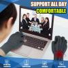 2 Pairs Arthritis Gloves, Compression Gloves for Women Men, Relieve Arthritis, Rheumatoid, Osteoarthritis, Carpal Tunnel Pain, Anti-Slip Fingerless Gloves for Hand Support (Pure Black-2pairs,Medium) view 3