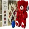 B BBO Brand Valentine's Day Chocolate Assortment Gift Box | 11" Teddy Bear Plush (Red or White) PLUS A Free BBO Hand Stress Ball (Cailler L'Atelier Artisan Inspired Chocolates Gift Box, 32 Count) view 3
