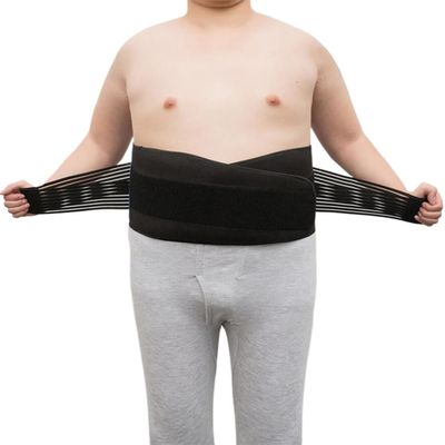 LUXRUB S-6XL Large Size Lower Back Support Brace Sports Waistband Men Women Lumbar Spine Support Waist Back Posture Corrector Tummy Tuck Fitness Waist Trainer (Color : Blue, Size : XX-Large)