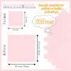 100 Pieces 2-Ply Light Pink Scalloped Napkins Folded 5 x 5 inch Disposable Cocktail Napkins Paper Napkins for Dinner Wedding Birthday Baby Shower Party Pink Beverage Napkins view 3