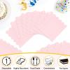 100 Pieces 2-Ply Light Pink Scalloped Napkins Folded 5 x 5 inch Disposable Cocktail Napkins Paper Napkins for Dinner Wedding Birthday Baby Shower Party Pink Beverage Napkins view 4