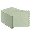 100 Pieces 2-Ply Sage Green Scalloped Napkins Folded 5 x 5 inch Disposable Cocktail Napkins Paper Napkins for Dinner Wedding Birthday Party Green Beverage Napkins view 1