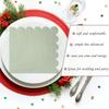 100 Pieces 2-Ply Sage Green Scalloped Napkins Folded 5 x 5 inch Disposable Cocktail Napkins Paper Napkins for Dinner Wedding Birthday Party Green Beverage Napkins view 4
