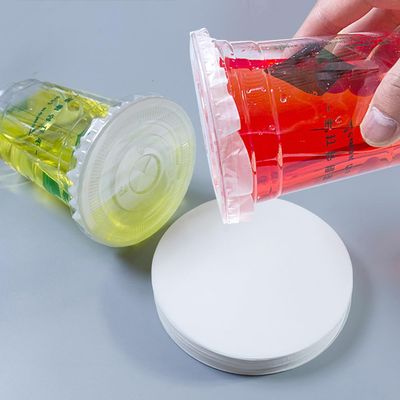 500 Pcs White Leak-Proof Cap Lid Liners, Round Sealing Paper Pads, Waterproof Spill Proof Paper for Plastic Drink Cup, Milk Tea Coffee Beverage Cup Leak Proof Film Sealing Film (5.1 Inch)