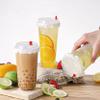500 Pcs White Leak-Proof Cap Lid Liners, Round Sealing Paper Pads, Waterproof Spill Proof Paper for Plastic Drink Cup, Milk Tea Coffee Beverage Cup Leak Proof Film Sealing Film (5.1 Inch) view 3
