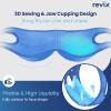 REVIX Face Ice Pack for Wisdom Teeth, 3D Sewing Ice Pack Head Wrap for TMJ Discomfort, Jaw Soreness, Dental Caries and Tooth Extraction, Extra Snug Fit with 4 Hot and Cold Pads, Blue view 3
