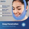 REVIX Face Ice Pack for Wisdom Teeth, 3D Sewing Ice Pack Head Wrap for TMJ Discomfort, Jaw Soreness, Dental Caries and Tooth Extraction, Extra Snug Fit with 4 Hot and Cold Pads, Blue view 4
