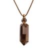 HXSCOO Aura Crystal Perfume Bottle Pendant Necklace Women Natural Hexagonal Gemstone Essential Oil Duffuser Necklace Jewelry (Color : Smoky Quartz) view 1