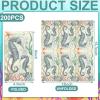 Jetec 200 Pcs Summer Napkins Blue Seahorse Paper Guest Towel Summer Napkins for Bathroom Decorative Beach Disposable Guests Hand Towels for Bathroom Holiday Dinner Party view 2