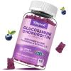 Glucosamine Chondroitin Gummies, Extra Strength Glucosamine Chondroitin MSM with Elderberry & Turmeric, Joint Health, Flexibility, Antioxidant, Immune for Adults - 60 Blueberry Flavored Gummies view 1