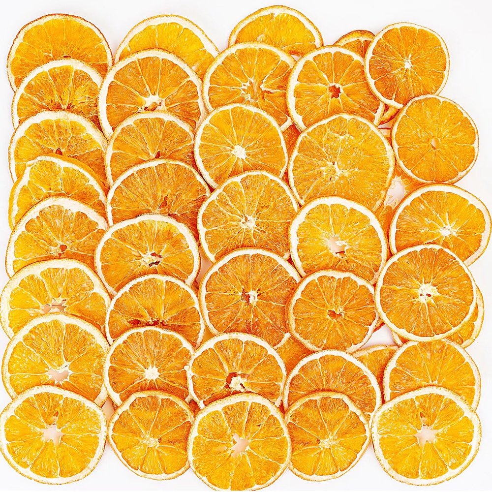 Dried Orange Slices for Cocktails,3.52oz/100g Dehydrated Orange Slices for Cakes/Crafts/Christmas Decor/Fruit Tea/Premium Dried Fruit Slices Cuties Mandarin Oranges Wheels