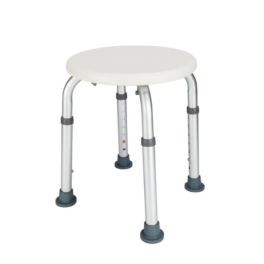 Adjustable Medical Shower Chair Bath Tub Seat Bench Stool Round Seat White