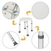 Adjustable Medical Shower Chair Bath Tub Seat Bench Stool Round Seat White view 3