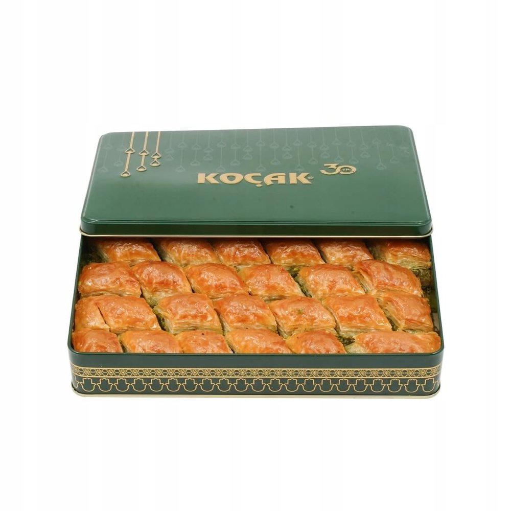 Koak Gourmet Pistachio Baklava | Clarified Butter (Ghee) | Baked Fresh & Shipped SameDay | Premium Turkish Dessert Treat (0.5 KG - 1.1 lb - 10 Pieaces)