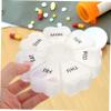 WOFASHPURET Weekly Pill Organizer Day Case Transparent Petal Design Portable Travel Medicine Storage for Vitamins and Compartments view 2