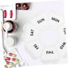 WOFASHPURET Weekly Pill Organizer Day Case Transparent Petal Design Portable Travel Medicine Storage for Vitamins and Compartments view 3