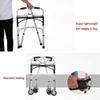 KEULEN Walking Frame, Walker with Seat and Brake, Folding Rollator, 81-90cm Adjustable Heights, Load 180KG, Disability Aids Walker, Thickened Aluminum Alloy Side Rod, for Elderly Handicap view 4