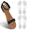 2 Pairs Gel High Heel Inserts Women, Adhesive Cushioning Insoles for Sandals Flats Dress Shoes, 3/4 Length Invisible Insoles Prevent Slipping, 7.5-10 Size view 1