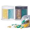 2 Pack KIGI Large Capacity Medicine Organizer Pill Bottles with 4 Compartments view 1