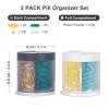 2 Pack KIGI Large Capacity Medicine Organizer Pill Bottles with 4 Compartments view 2