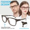 WEMOOTANTS 4 Pack Reading Glasses 6.0 for Women Men, Large Square Readers 6.00 Tortoise Frame with Spring Hinge, Mens Designer Reader Glasses view 2