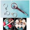 10x Magnifier Pocket Handheld Stainless Steel with Tweezers Glass Blackheads Eyebrows Repair Inspection Portable Mini Mirror Plate view 3
