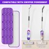 6 Pack Reusable Mop Pads Compatible with Swiffer PowerMop - Enspoway Microfiber Washable Mopping Pad Refills for 13" 14" 15" Mop Multi-Surface Wood Floor Cleaning - Purple view 3