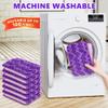 6 Pack Reusable Mop Pads Compatible with Swiffer PowerMop - Enspoway Microfiber Washable Mopping Pad Refills for 13" 14" 15" Mop Multi-Surface Wood Floor Cleaning - Purple view 4
