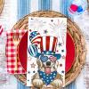 100Pcs Patriotic Guest Napkins American Flag Dog Fireworks Disposable Napkins July 4th Star Stripe Hand Towel Paper Napkins for Bathroom Independence Day Party Supplies Table Decor view 3