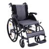 Lightweight Wheelchair, Portable Folding Manual Wheelchair, Wheelchair for The Elderly, Front and Rear Brakes, Load Capacity 200 kg, Storage Bag Behind The seat (Color : Gray) view 1