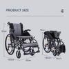 Lightweight Wheelchair, Portable Folding Manual Wheelchair, Wheelchair for The Elderly, Front and Rear Brakes, Load Capacity 200 kg, Storage Bag Behind The seat (Color : Gray) view 2