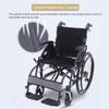 Lightweight Wheelchair, Portable Folding Manual Wheelchair, Wheelchair for The Elderly, Front and Rear Brakes, Load Capacity 200 kg, Storage Bag Behind The seat (Color : Gray) view 4