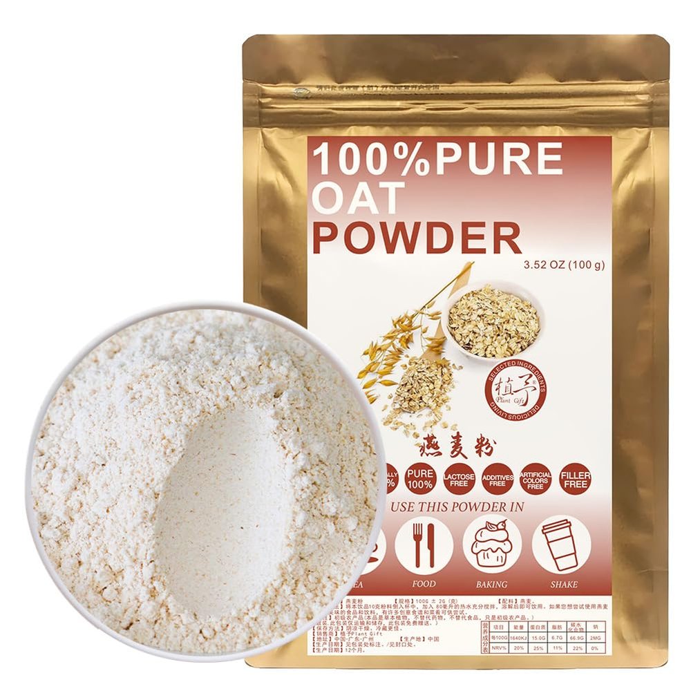 100% Natural Pure Oat Powder 100g/3.52oz Oatmeal Flour, Whole Oats Flour, For Cooking Baking Recipes & Drinks,| Free from Preservatives