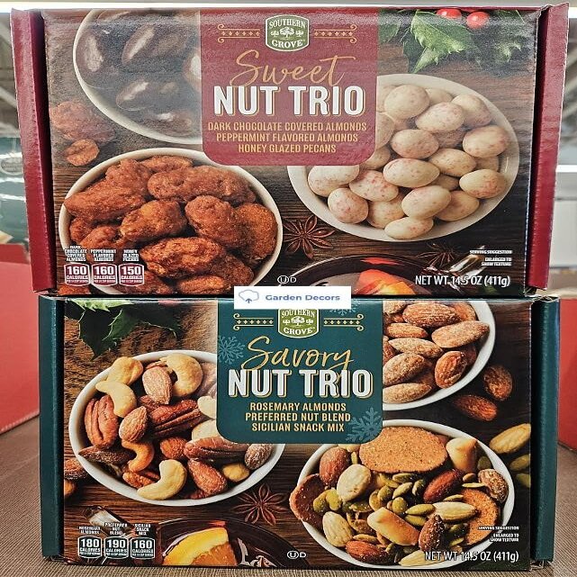 Southern Grove Sweet Nut Trio & Savory Nut Trio 14.5oz 411g (Two Boxes)