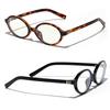bullabulling 2Pack Retro Oval Blue Light Blocking Reading Glasses for Women Vintage Fashion 90s Small Oval Frame Eyeglasses (black/demi, 2.25, x) view 2
