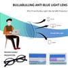 bullabulling 2Pack Retro Oval Blue Light Blocking Reading Glasses for Women Vintage Fashion 90s Small Oval Frame Eyeglasses (black/demi, 2.25, x) view 4