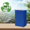 100 Pack 5.25x3.25x8.25 Inch Small Royal Blue Kraft Paper Bags with Handles Bulk, Toovip Gift Wrap Bags for Favor Grocery Retail Party Birthday Shopping Business Goody Craft Merchandise Take Out Sacks view 4