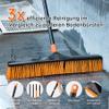 CLEANHOME 24Push Broom Brush for Floor Cleaning with 65 Long Handle and Stiff Bristles, Heavy Duty Brush for Shop, Deck, Garage, Concrete,Indoor and Outdoor Broom 2 Set,Orange view 4