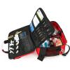 XJZHANG Medical Supplies Bag, Nurse Bag with Handle and Shoulder StrapEmpty First Aid Kit Bag with Reflective Strips for Home Health Care, Travel, Red view 3