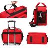 XJZHANG Medical Supplies Bag, Nurse Bag with Handle and Shoulder StrapEmpty First Aid Kit Bag with Reflective Strips for Home Health Care, Travel, Red view 4