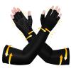 Zuscot Long Copper Compression Arthritis Gloves for Women & Men, Medical Arm & Hand Compression Gloves, Fingerless Pressuse Gloves, Hand Support Sleeves for Carpal Tunnel, Lymphedema, Hand Pain, Edema view 1