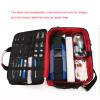 XJZHANG Emergency Responder Trauma Bag Empty, Professional First Aid Bag with Inner Dividers and Anti-scratch Bottom, Ideal for EMT, EMS, Paramedics, Red, Empty view 3