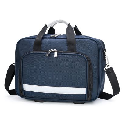 XJZHANG Oblique Span First Aid Kits Responder Bag Empty, Professional Medical Supplies Bag with Anti-scratch Bottom for Home Health Nurse, Community Care, EMT, EMS Camping and Hiking