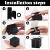 Adecortalk 100Pcs Black Gift Box 2x2x2 inches Gift Candy Box with Ribbons Black Party Favor Boxes for Wedding Baby Shower Birthday Party Sunday School Graduation Bridal Shower Halloween Valentine view 3