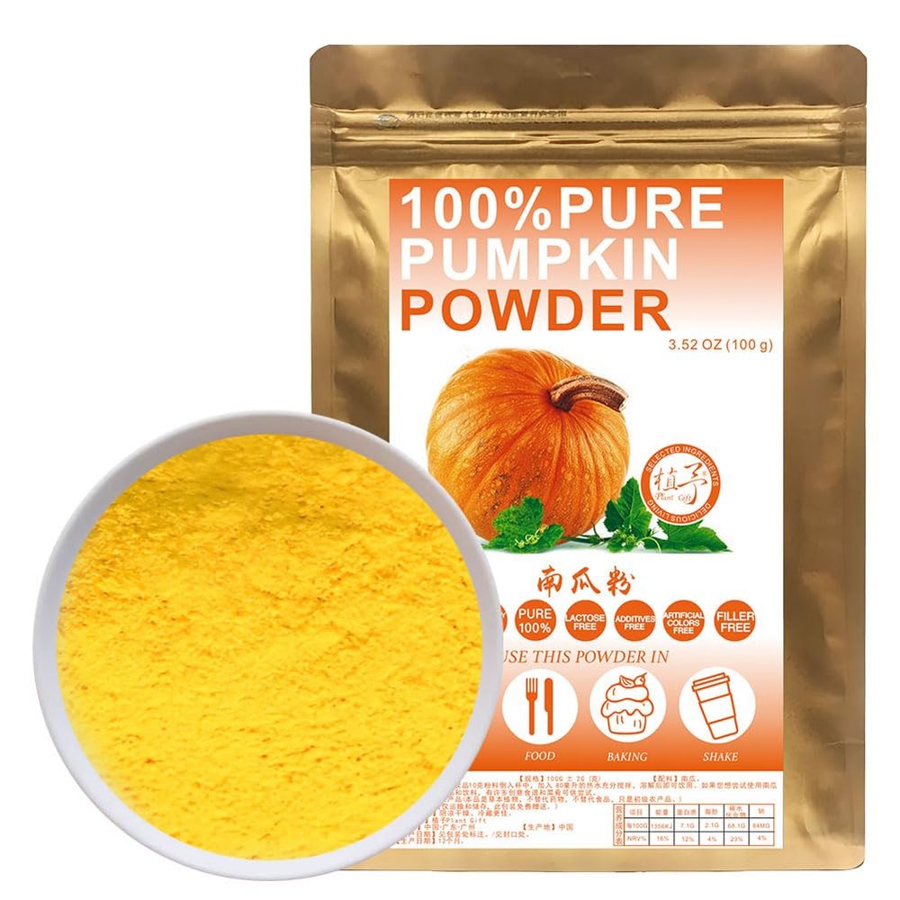 100% Natural Pure Pumpkin Powder 100g/3.52oz Make Delicious Pumpkin Spice Lattes Coffee - For Cooking Baking Recipes, Baking & Drinks,| Free from Preservatives, No Added Sugar
